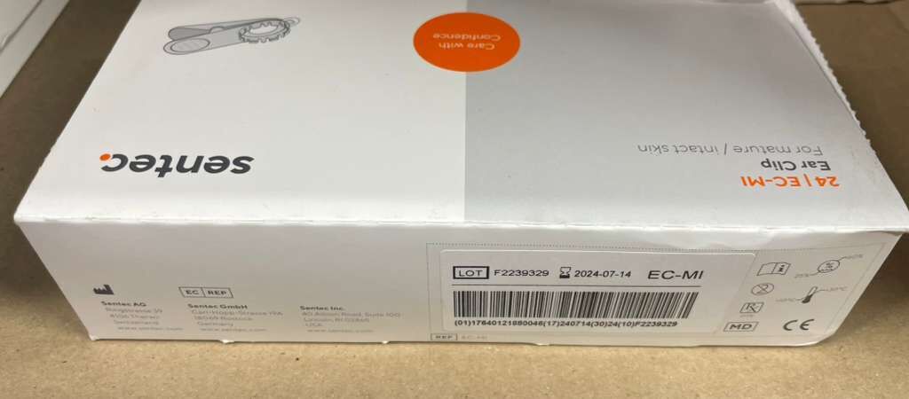 EC-MI - SENTEC - Sentec Ear Clips EC-MI â Box of 24 - Lot F2239329, (BX/24)