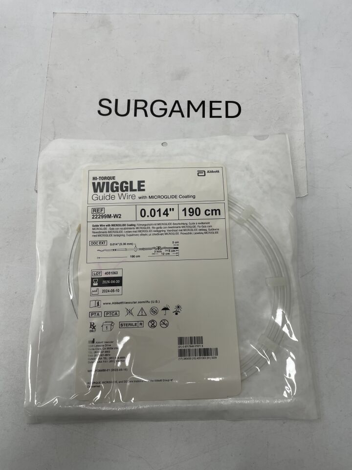 22299M-W2 - ABBOTT - HI-TORQUE WIGGLE Guide Wire - .014" x 190cm, (EA)