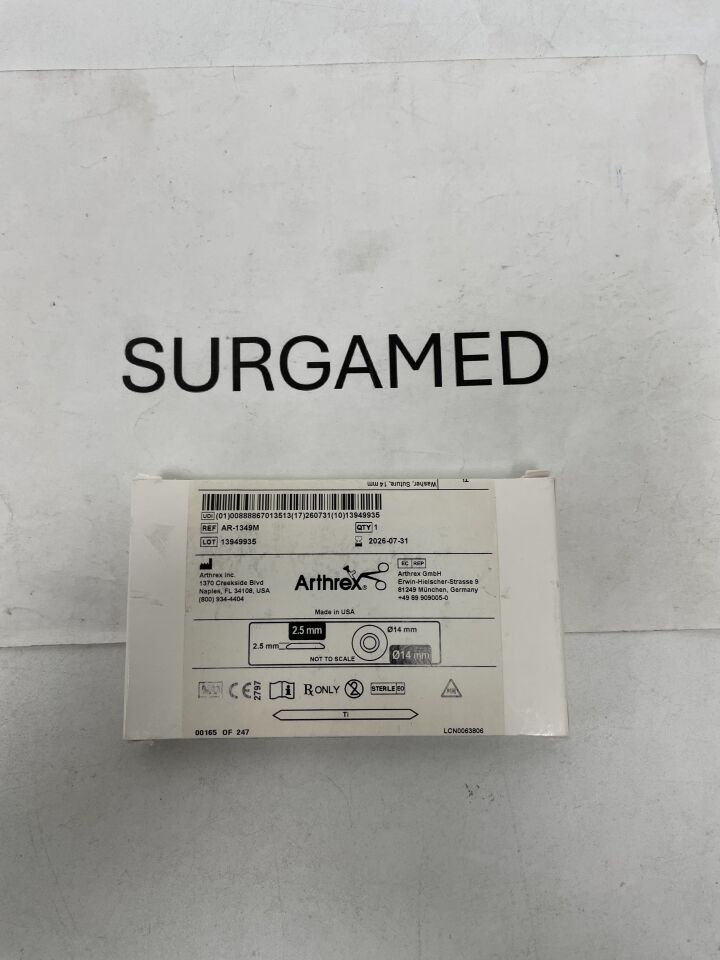 AR-1349M - ARTHREX - Suture Washer for Cancellous Screw 14mm, (BX)