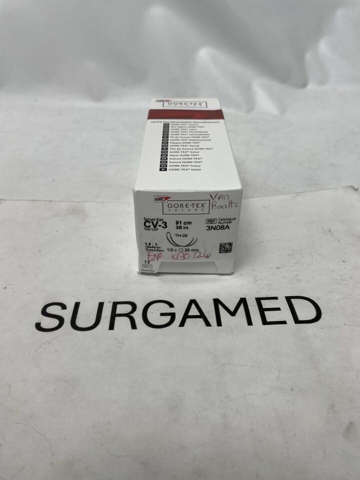 3N08A - GORE - Gore-Tex Non-Absorbable Monofilament Suture, Size 2-0, 26 in. Needle Length, TH-26, TH-26 Needle, (BX)