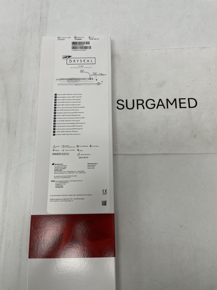 DSF2033 - GORE - DrySeal Flex Sheath with Hydrophilic Coating: 20F x 33cm, (BX)