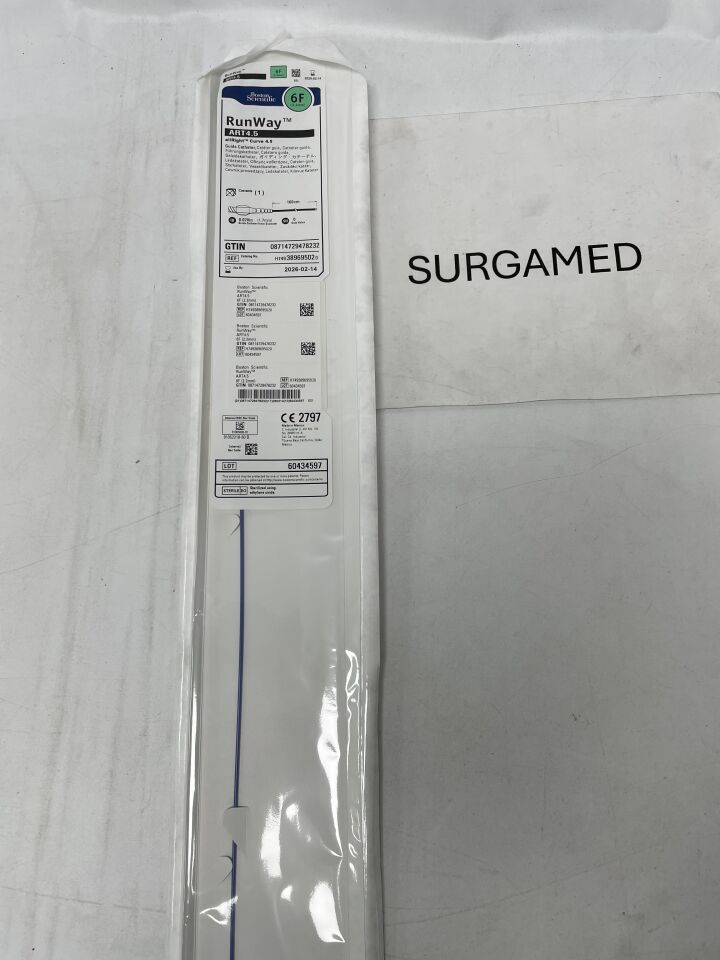 38969502 - BOSTON SCIENTIFIC - RunWay Guide Catheter - ART4.5 - allRight Curve 4.5 - 6Fr x .070" x 100cm (L), (EA)