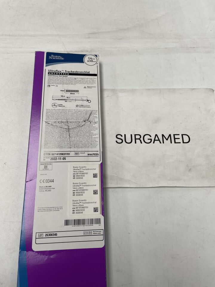 7632 - BOSTON SCIENTIFIC - Ultraflex Tracheobronchial Uncovered Distal Release Stent System - 14mm x 30mm (L), (BX)