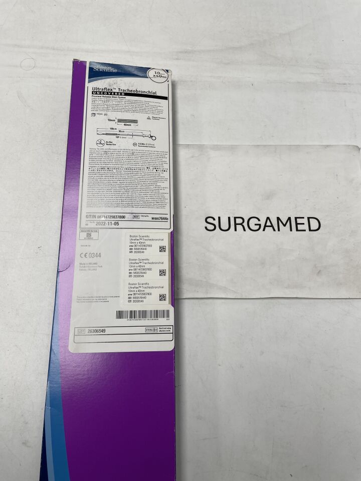 7644 - BOSTON SCIENTIFIC - Ultraflex Tracheobronchial Uncovered Proximal Release Stent System - 10mm x 40mm (L), (BX)
