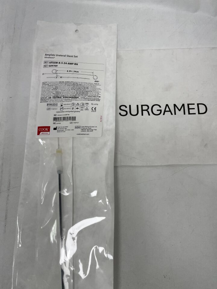 G09709 - COOK - Amplatz Ureteral Stent Set - Ultrathane - 8.5Fr x 24cm x .035 (L), (EA)
