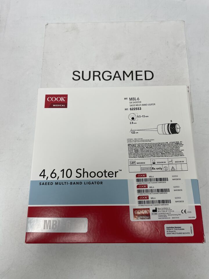 G22553 - COOK - Six Shooter Saeed Multi-Band Ligator: 9.5-13.0mm (4,6,10 Shooter), (BX)