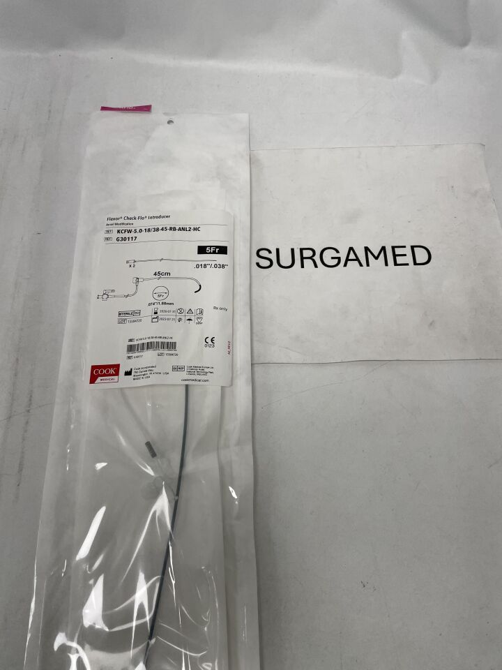 G30117 - COOK - Flexor Check-Flo Introducer - Ansel Modification - 5Fr x .018"/.038" x 45cm (L), (EA)