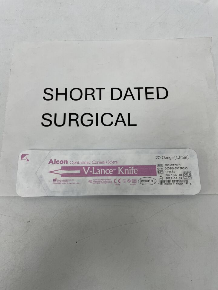 8065912001 - ALCON - Ophthalmic Corneal/Scleral V-Lance Knife, 20G, (EA)