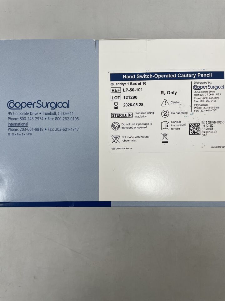 LP-50-101 - COOPER SURGICAL - LEEP Precision Integrated Electrosurgical System Hand Switch Cautery Pencil, (BX)