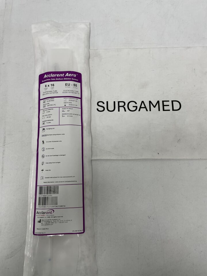 EU061655 - ACCLARENT - Aera Eustachian Tube Balloon Dilation System - EU-55 Degree - 6mm x 16mm, (EA)