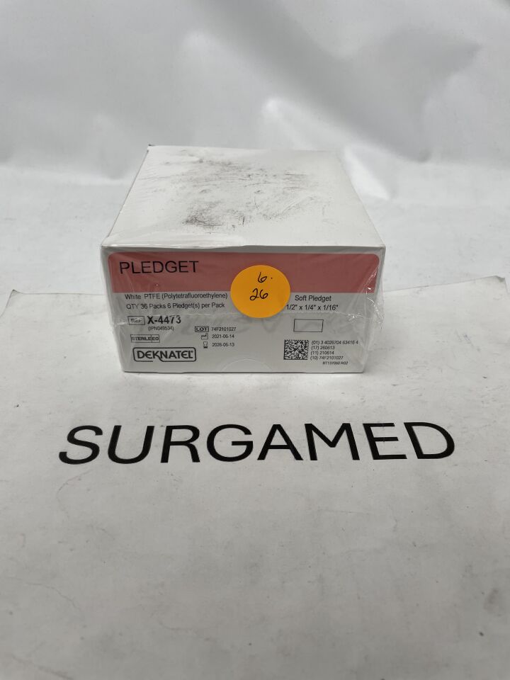 X-4473 - TELEFLEX - DEKNATEL Pledgets, Soft, Sterile, 1/2" x 1/4" x 1/16, (BX)
