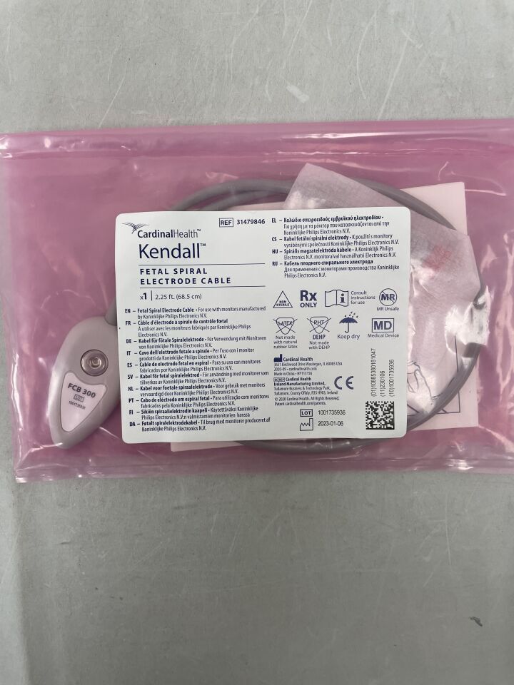 31479846 - CARDINAL HEALTH - Reusable Fetal Spinal Electrode (FSE) Cable â For most Philips Monitors, 2', (EA)