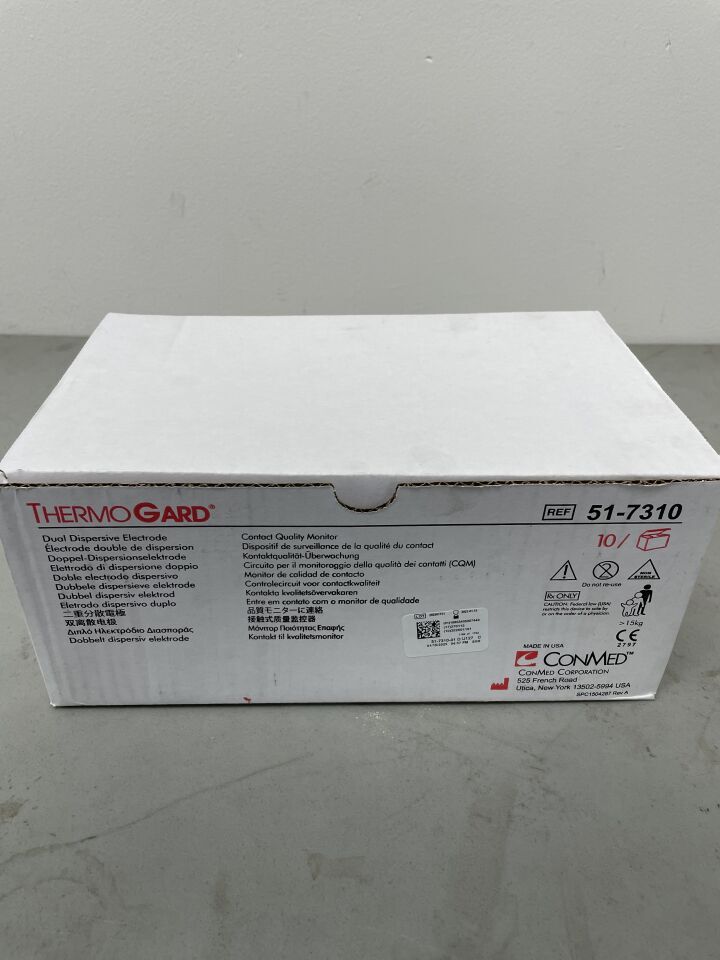 51-7310 - CONMED - ThermoGard Adult Dual Dispersive Electrode w/10' Cable, (BX/10)