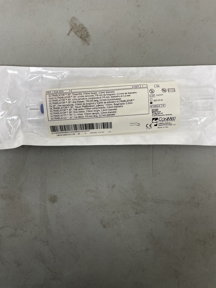 ESA-5333 - CONMED - Ultrablator 30 Degree, Three Rib 3.2mm x 110mm, (EA)