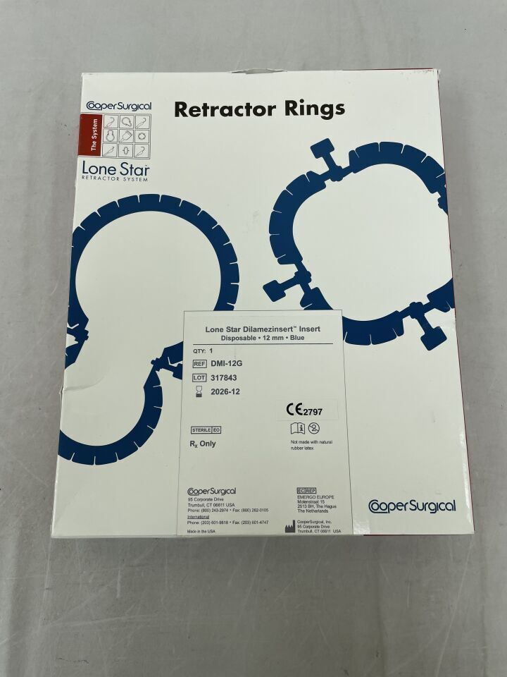DMI-12G - COOPER SURGICAL - Lone Star Dilamezinsert Insert, 12mm, Blue, (BX/1)