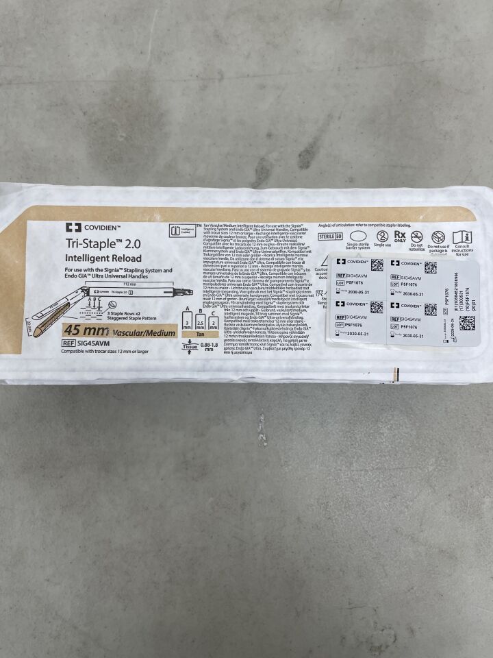 SIG45AVM - COVIDIEN - Signia Tri-Staple 2.0 Reload, 45mm Vascular/Medium Tissue, Tan, (EA)