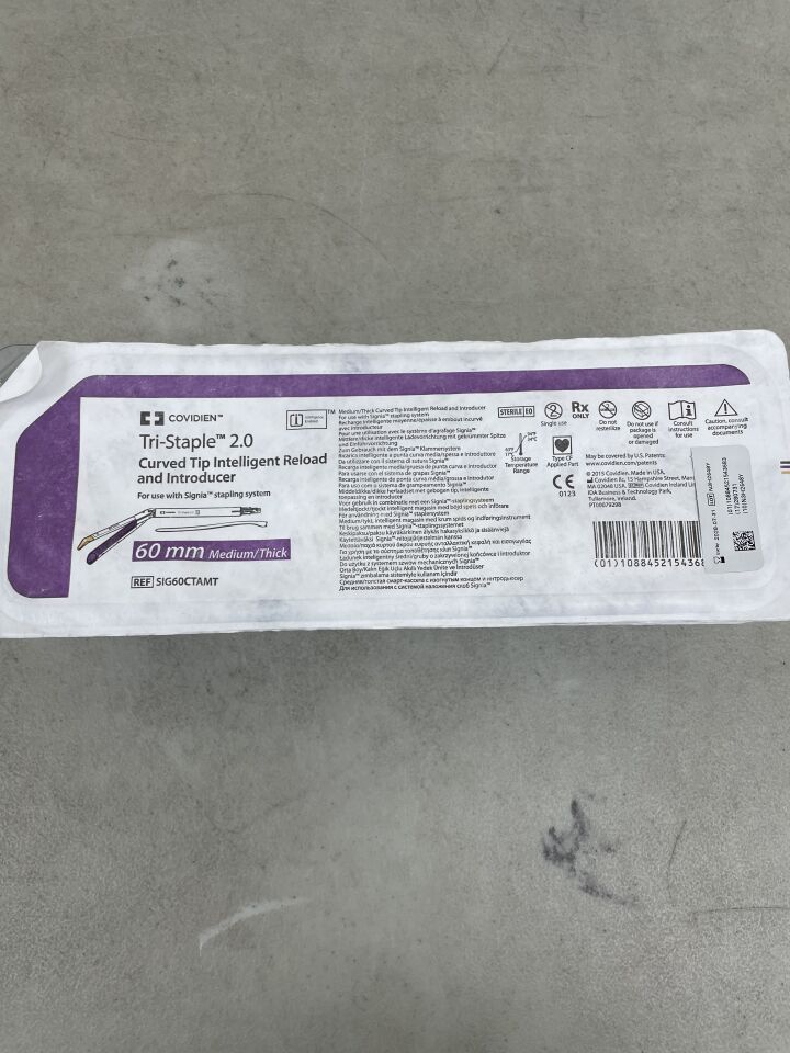 SIG60CTAMT - COVIDIEN - Tri-Staple 2.0 Curved Tip Intelligent Reload And Introducer, 60mm Medium/Thick, (EA)