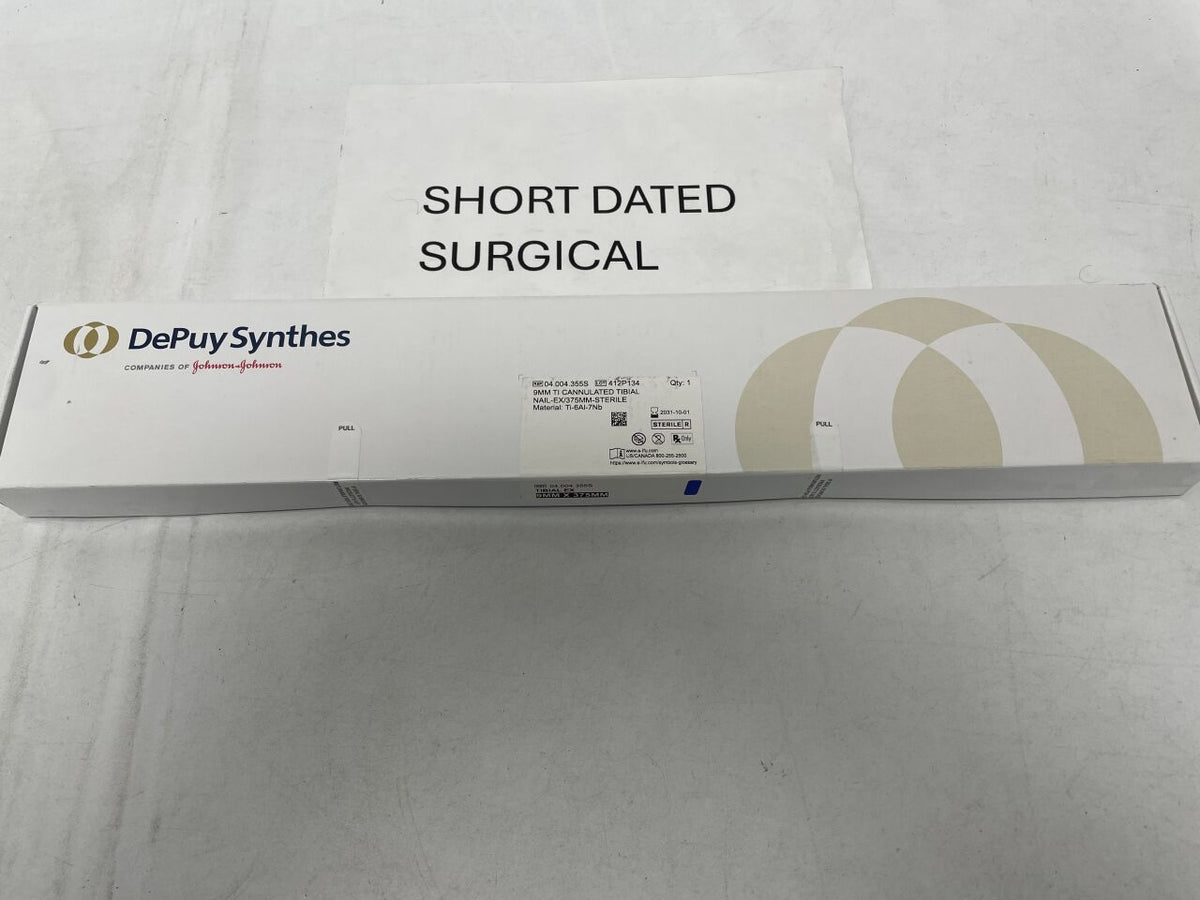 04.004.355S - DEPUY SYNTHES - Cannulated Expert Tibial Nail, Dark Blue, 9 dia. x 375 mm Length, Sterile, (BX)