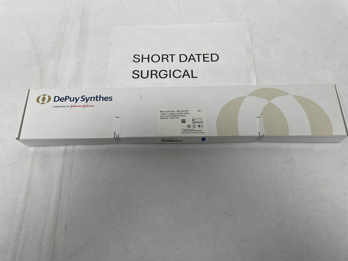 04.004.555S - DEPUY SYNTHES - Cannulated Expert Tibial Nail, Light Green, 11 dia. x 375 mm Length, Sterile, (BX)