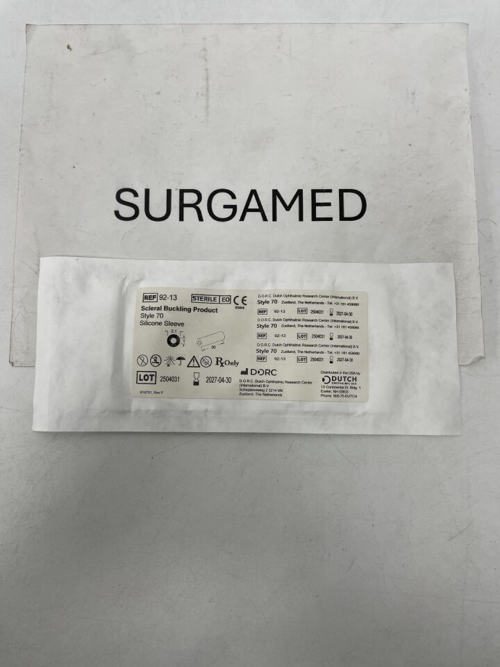 92-13 - DORC - Scleral Buckling Products Silicone Sleeve, Style 70, (EA)