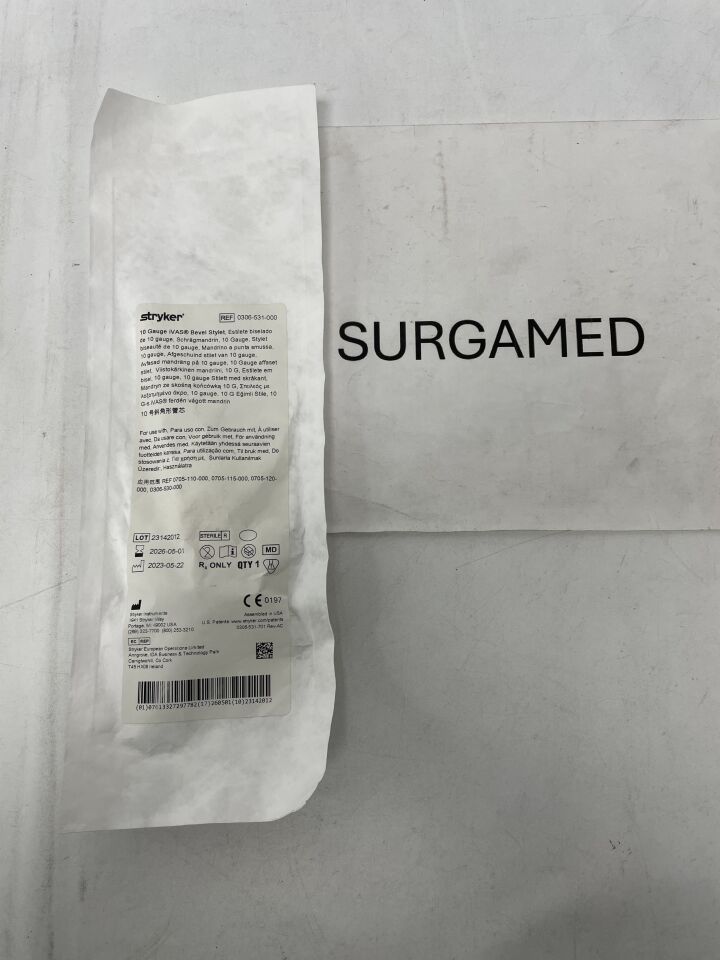 0306-531-000 - STRYKER - IVAS 10G Bevel Stylet, (EA)