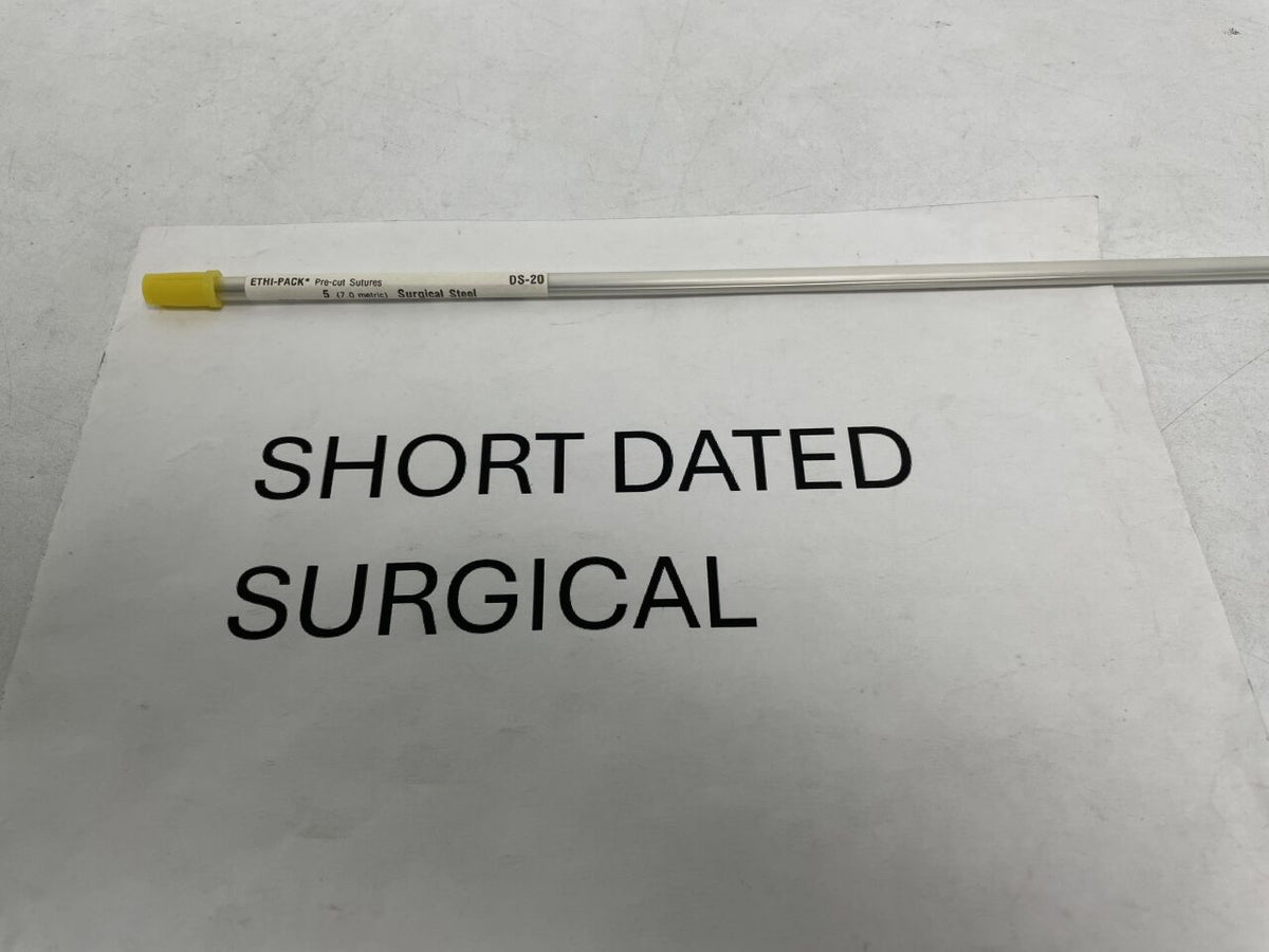 DS-20 - ETHICON - ETHI-PACK Surgical Stainless Steel Suture, Silver Ties Monofilament, No Needle - 45cm, Size: 5-0 (12 Per Pack), (EA)