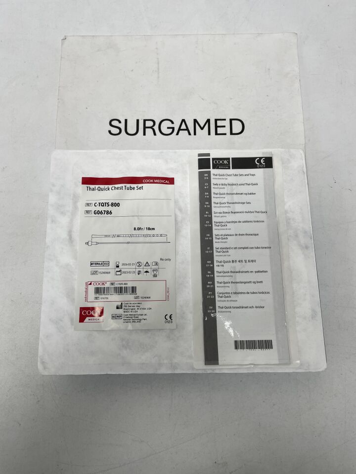 G06786 - COOK - Thal-Quick Chest Tube Set 8F X 18CM, (EA)