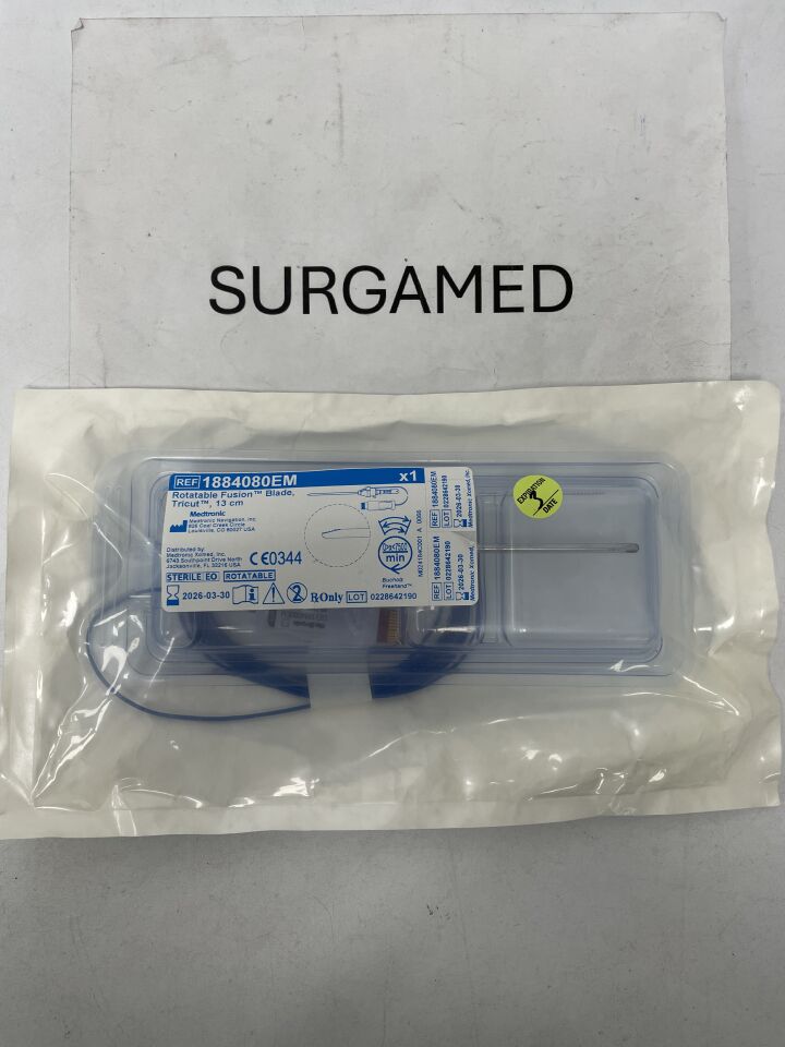 1884080EM - MEDTRONIC - 4.0mm Rotatable Fusion Blade, Tricut, 13cm with EM Tracking, (EA)