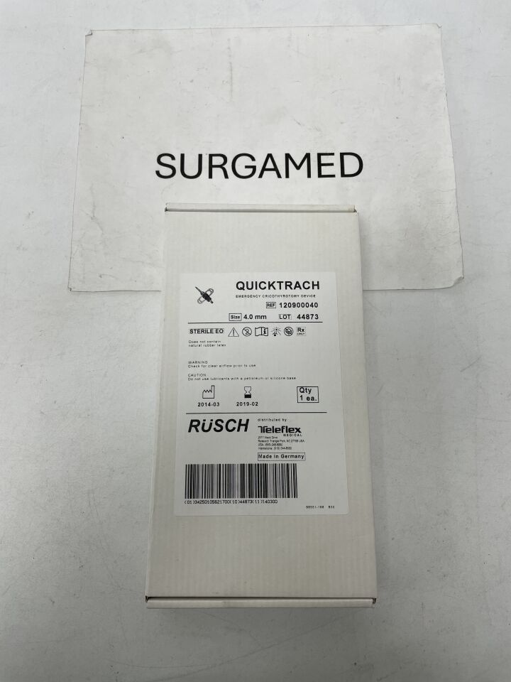 120900040 - TELEFLEX - Rusch QuickTrach Emergency Cricothyrotomy Device 4.0mm, (BX)