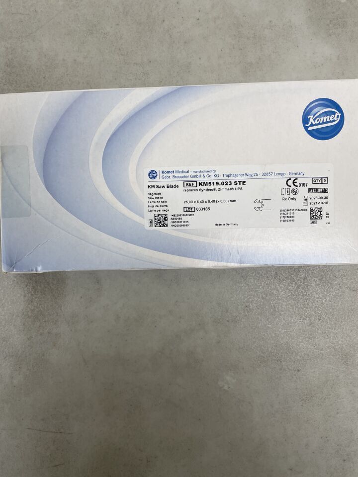 KM519.023 STE - KOMET MEDICAL - KM Saw Blade, (BX/5)