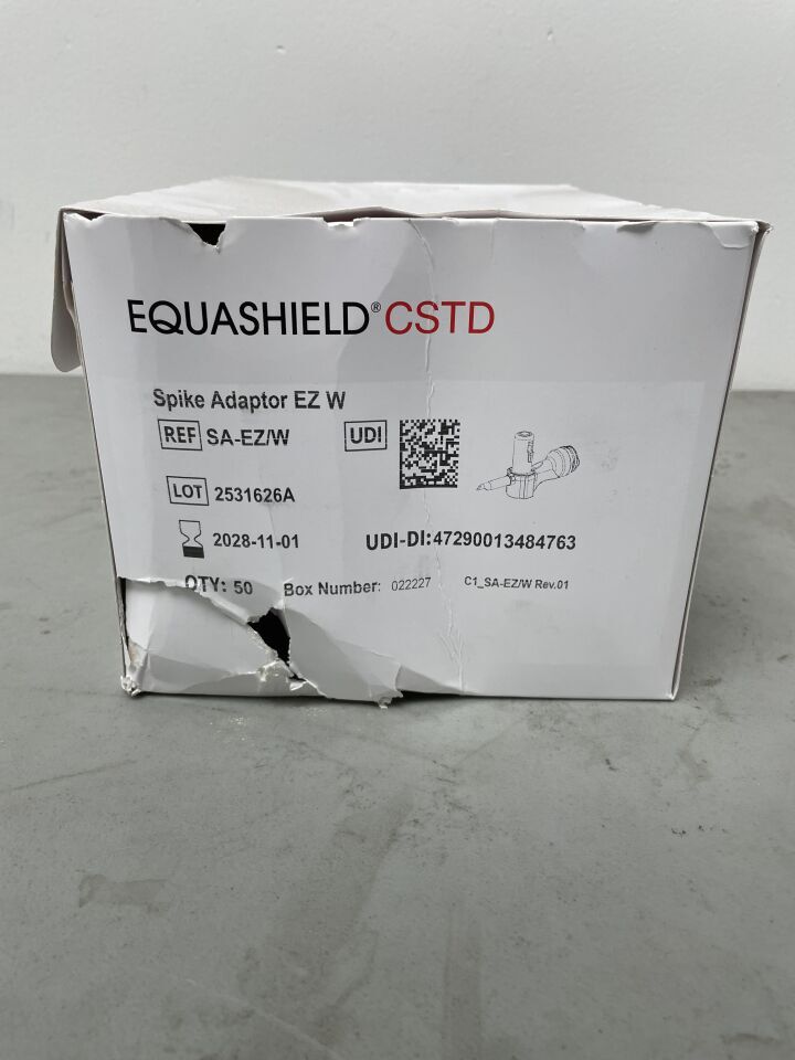 SA-EZ/W - EQUASHIELD MEDICAL - Spike Adapter EZ W (Damaged Box), (BX/50)