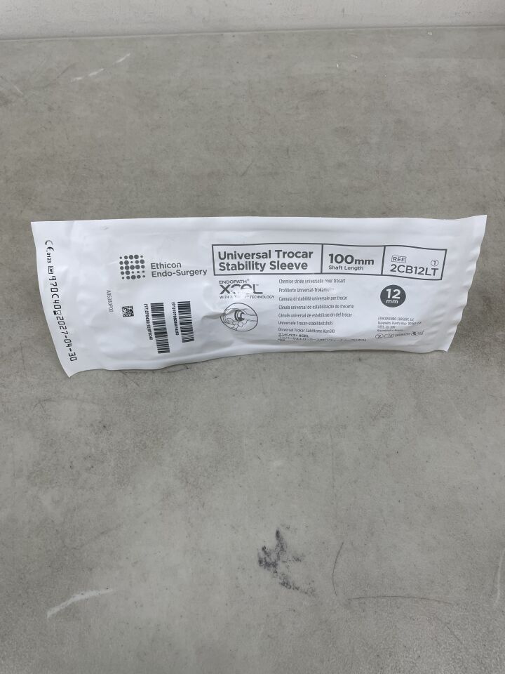 2CB12LT - ETHICON - Endopath Xcel Stability Sleeve Dilating Trocar, 12 dia. x 100 mm L Shaft, (EA)
