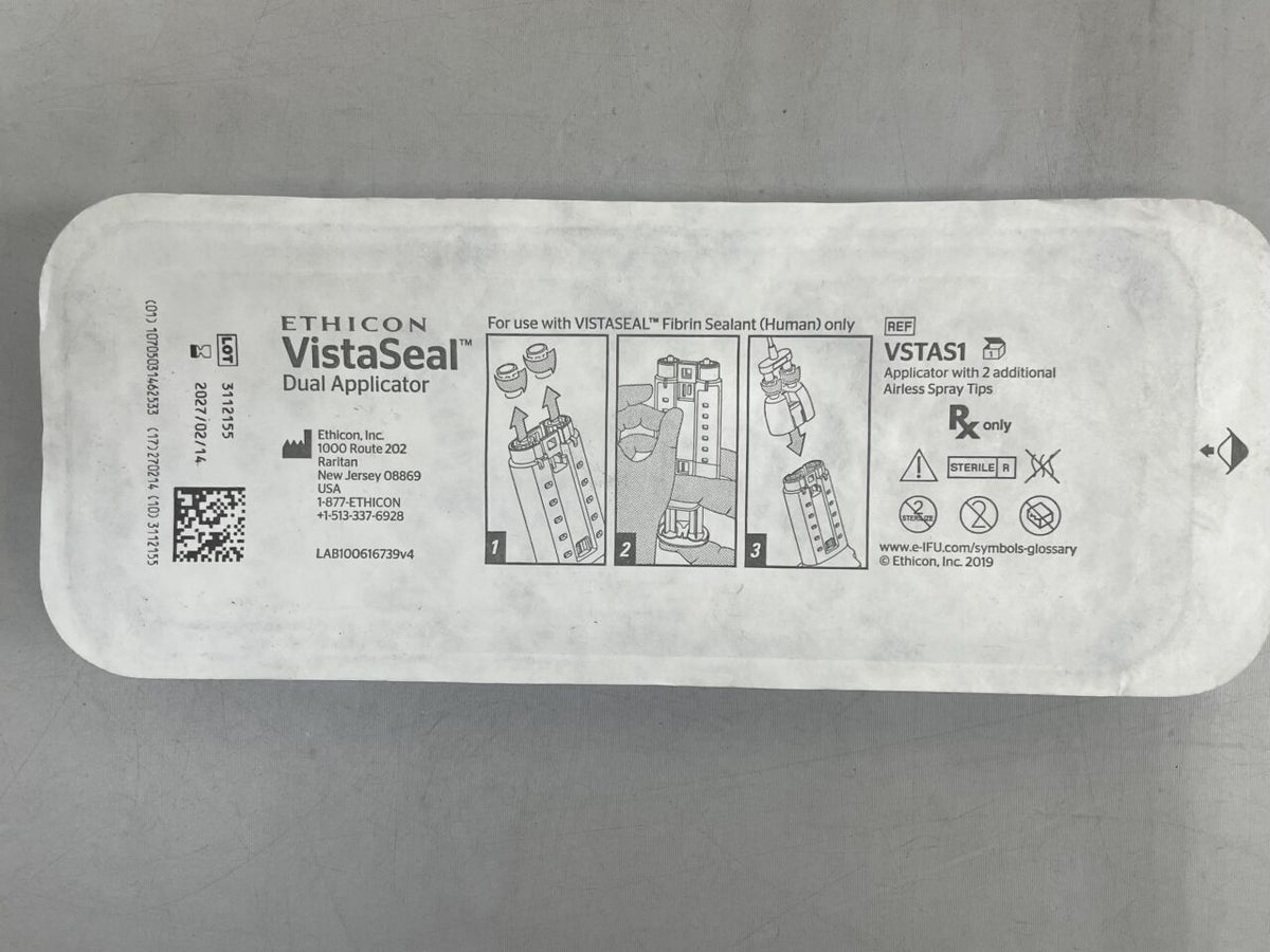VSTAS1 - ETHICON - VistaSeal, Dual Applicator, Applicator with 2 additional Airless Spray Tips, (EA)
