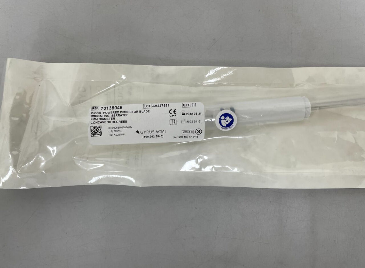 70138046 - GYRUS - Serrated Blade, 4 mm dia., Curved, 90ï¿½ Angle, Concave Window, Nasopharyngeal and Laryngeal Application Blades, For Diego Syste, (EA)