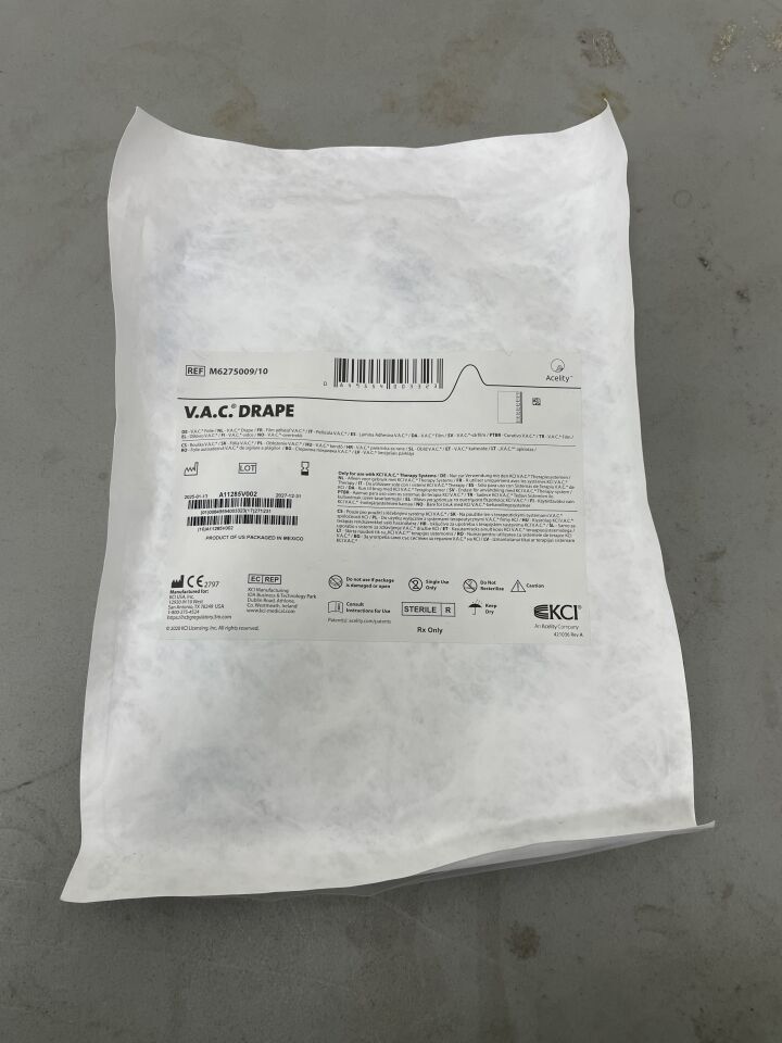 M6275009 - KCI - V.A.C. Drape: 30.5cm x 26cm - Negative Pressure Wound Therapy, NPWT, (EA)