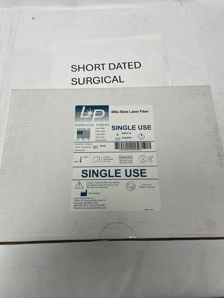 DB-400 - LASER PERIPHERALS - Surgical Fibers 400u Bare Laser Fiber, (BX/5)