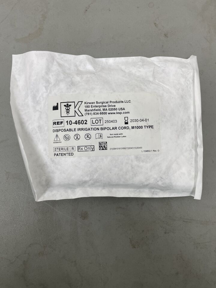 987160 - KIRWAN - Disposable Irrigation Bipolar Cord, M1000 Type, (EA)