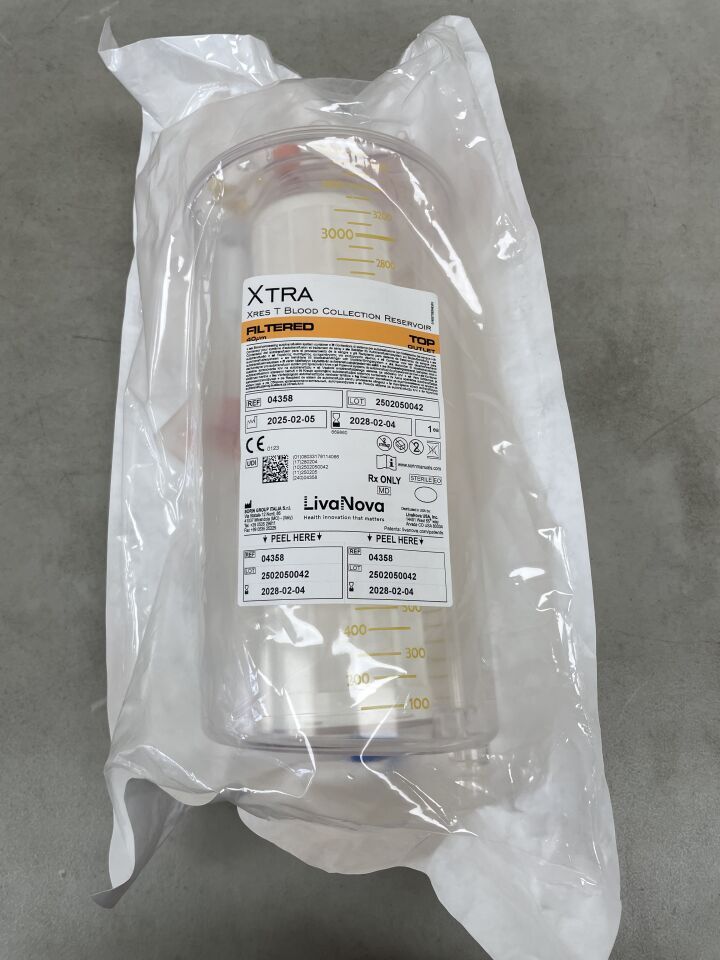 04358 - LIVANOVA - SORIN XTRA Xres T Blood Collection Reservoir - Filtered 40ï¿½m, (EA)
