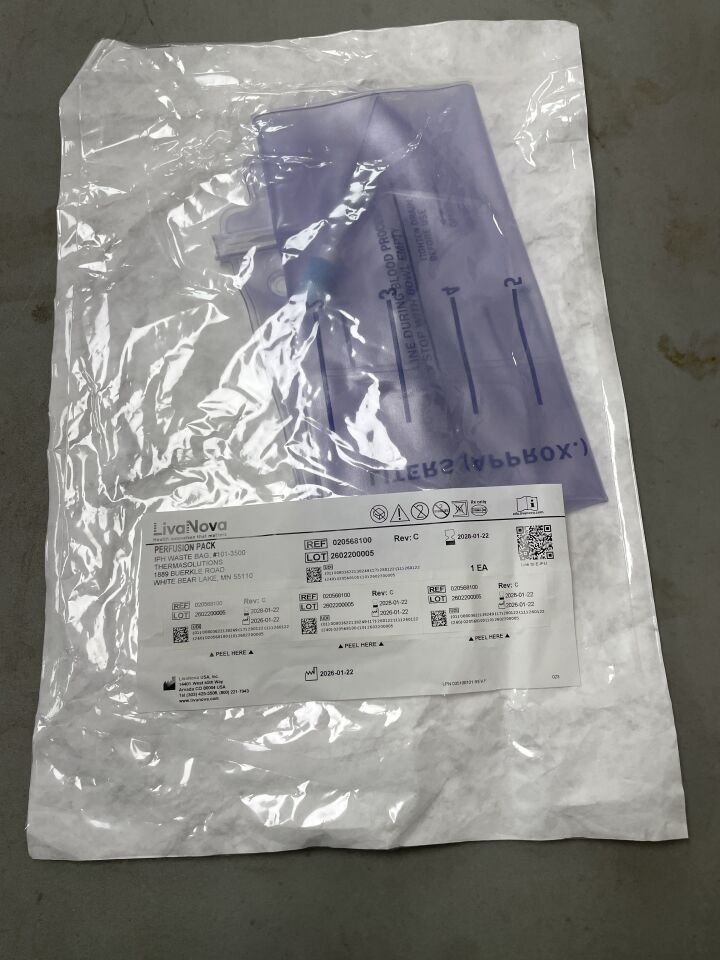 020568100 - LIVANOVA - Perfusion Pack IPH Waste Bag, (EA)