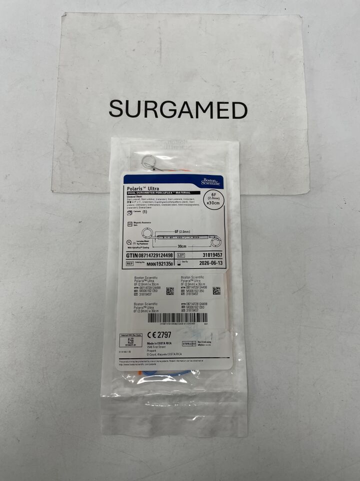 192135 - BOSTON SCIENTIFIC - Polaris Ultra Ureteral Stent - Dual Durometer Percuflex Material - 6Fr x 30cm, (EA)