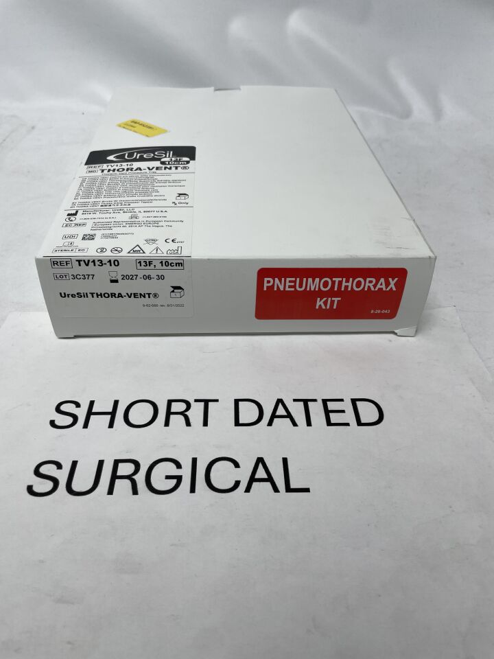 TV13-10 - URESIL - Thora-Vent Thoracic Vent Procedure Tray 13F/10cm, (BX)