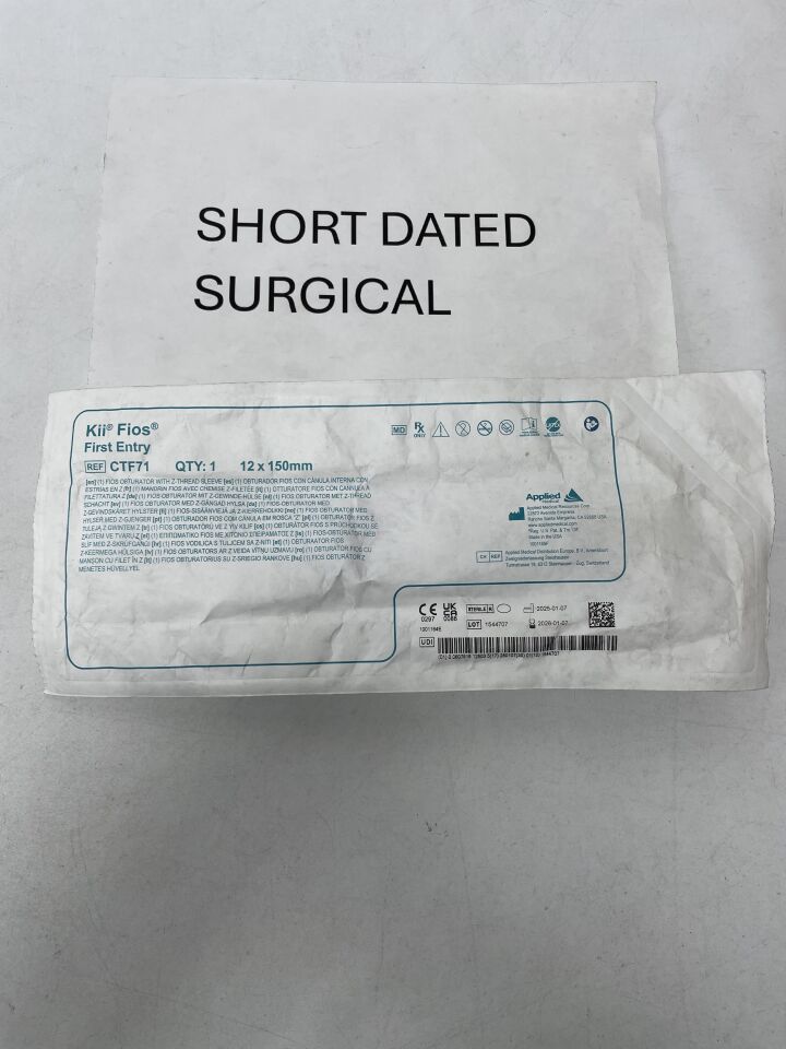 CTF71 - APPLIED MEDICAL RESOURCES - Kii Fios First Entry, Obturator, Z-Thread Sleeve, 12mm x 150mm, (EA)