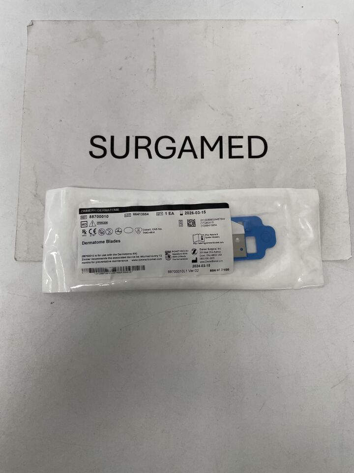 88700010 - ZIMMER - Dermatome Blades, (EA)