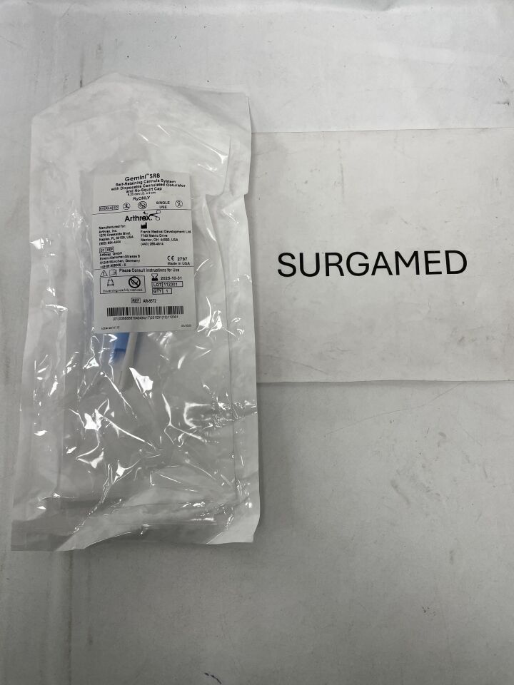 AR-6572 - ARTHREX - Gemini SR8 Self Retaining Cannula System with Disposable Cannulated Trocar 8.25mm x 9cm, (EA)