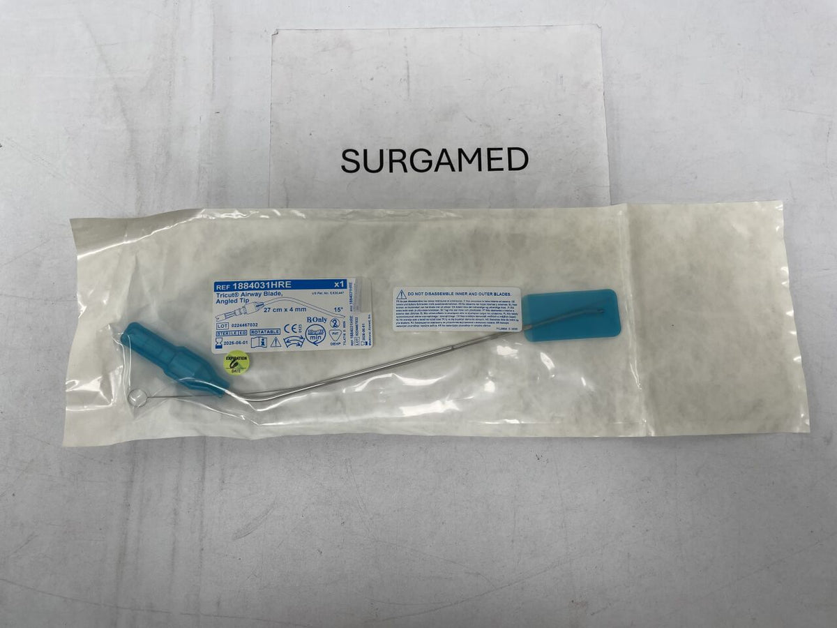 1884031HRE - MEDTRONIC - 4.0mm Tricut Rotatable Angle-Tip Subglottic Blade, 27cm, (EA)