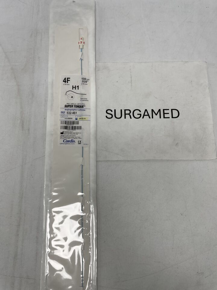 532-461 - CORDIS - Super Torque Diagnostic Catheter - H1 - 4Fr x .035" x 100cm (L), (EA)