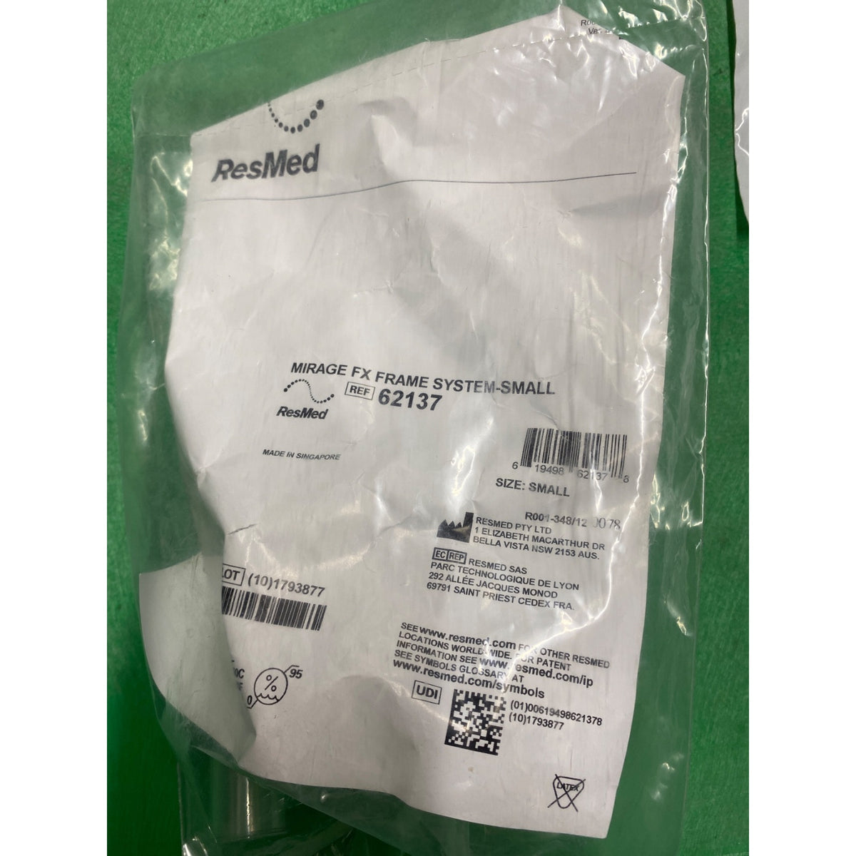 62137 - RESMED - MIRAGE FX/ FOR HER FRAME SYS SML, (EA/1)