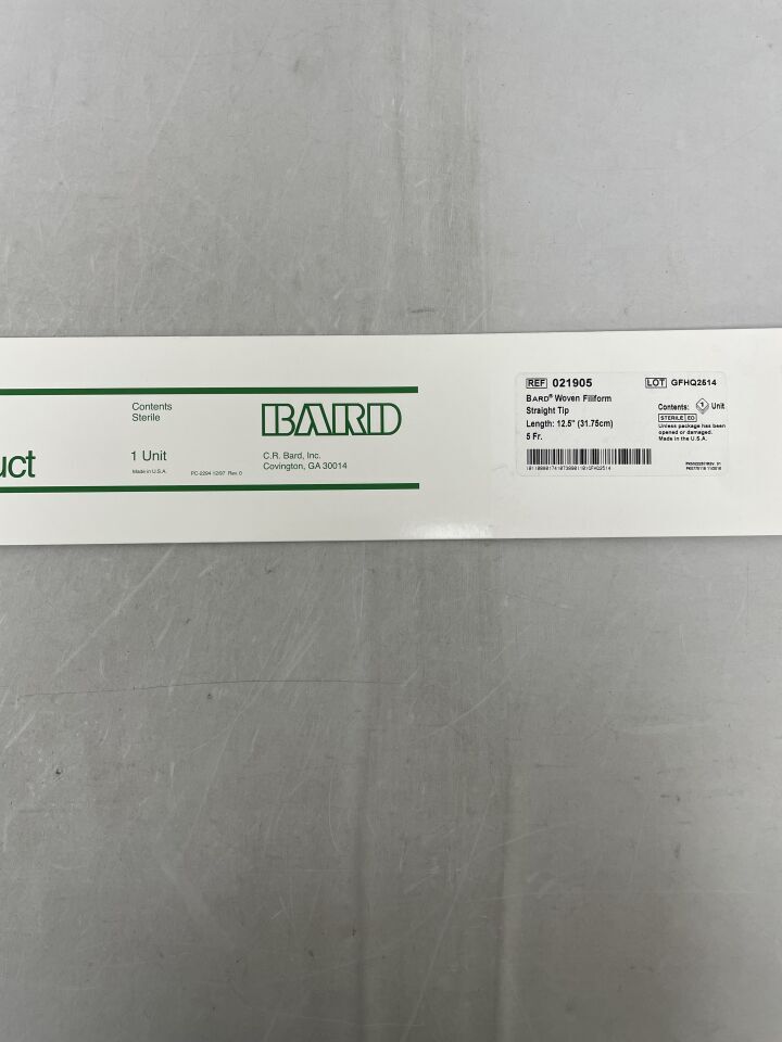021905 - BARD - Woven Filiform Straight Tip, 5F, (PK/1)