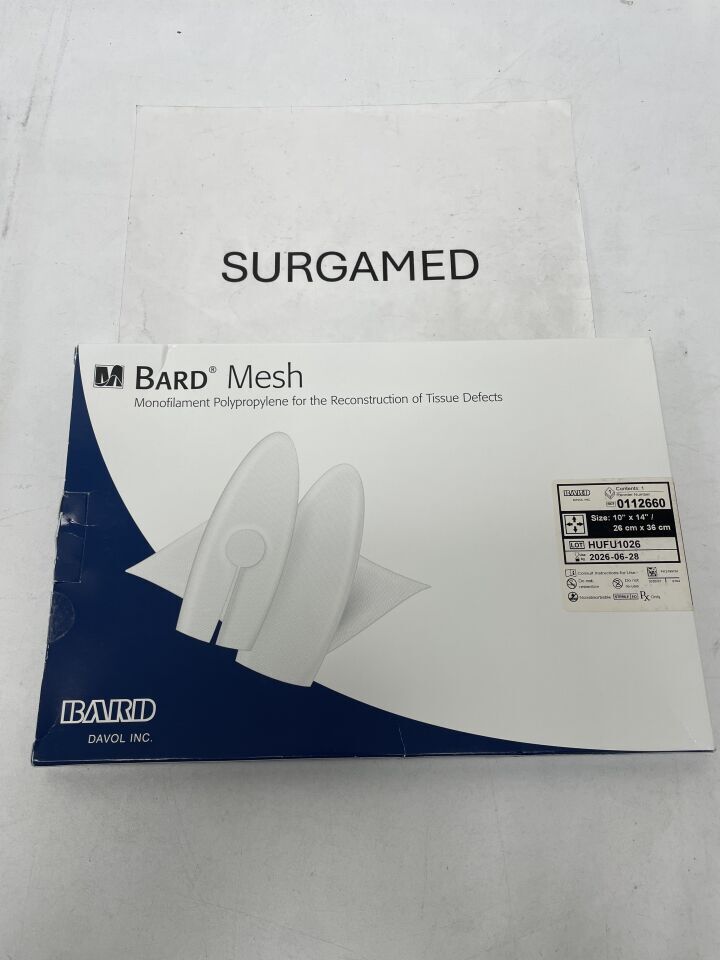 0112660 - BARD - Polypropylene Flat Sheet Mesh 10" x 14", (BX/1)