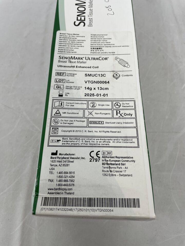 SMUC13C - BARD - SenoMark Ultra Breast Tissue Marker, 10 Ga EnCor, BioDur Coil, (BX/5)